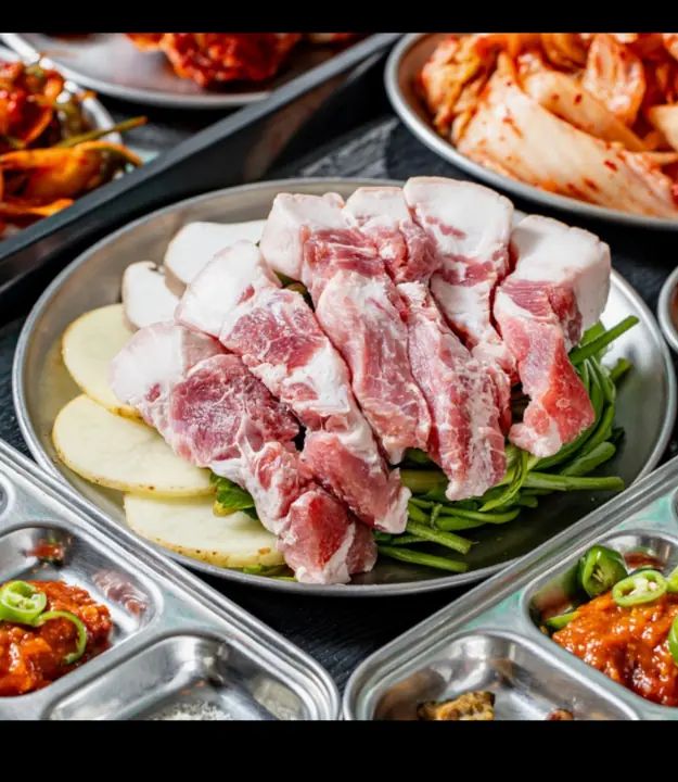 김숙성 꼬들살 (150g) Aged Kkodeulsal, Chewy Special Pork Cut (150g) — 숙성 돼지고기 · 김숙성 홍대점 홍대 맛집 Korean BBQ menu