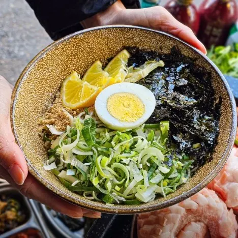 들기름 파국수 Perilla Oil Noodles With Green Onion — 식사 · 김숙성 홍대점 홍대 맛집 Korean BBQ menu