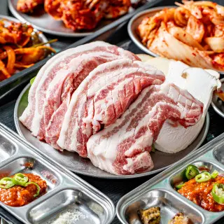 김숙성 삼겹 (160g) Aged Thick-Cut Pork Belly (160g) — 숙성 돼지고기 · 김숙성 홍대점 홍대 맛집 Korean BBQ menu